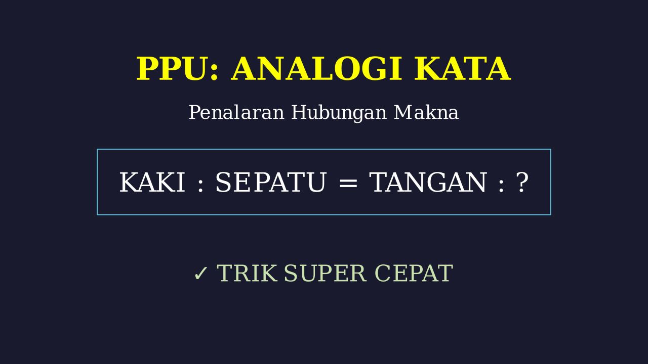Analogi Kata: Memahami Hubungan Kata