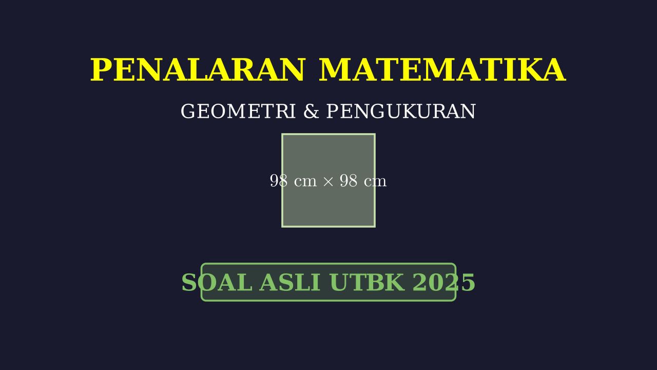Soal UTBK 2025: Menghitung Panel Langit-Langit