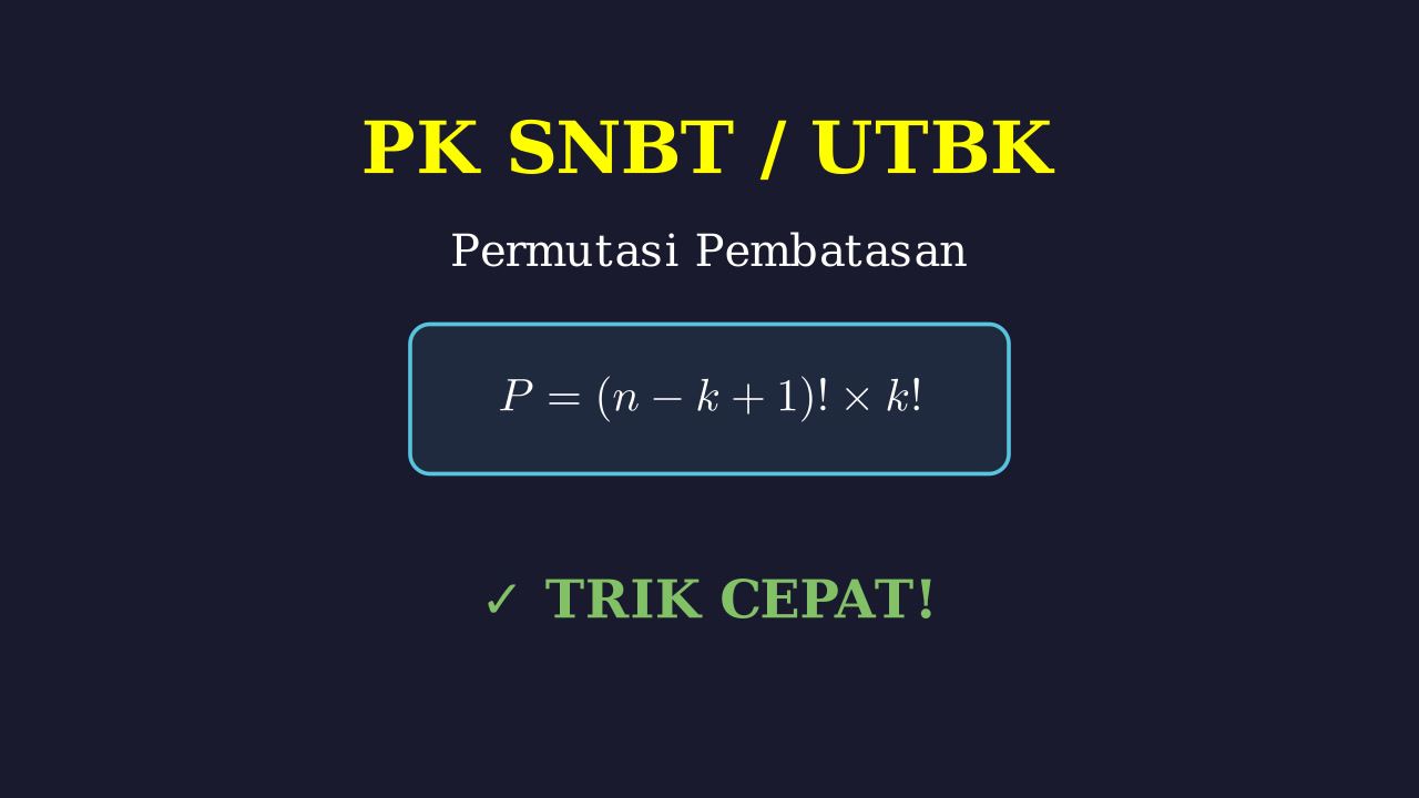 Permutasi dengan Pembatasan: Strategi SNBT/UTBK