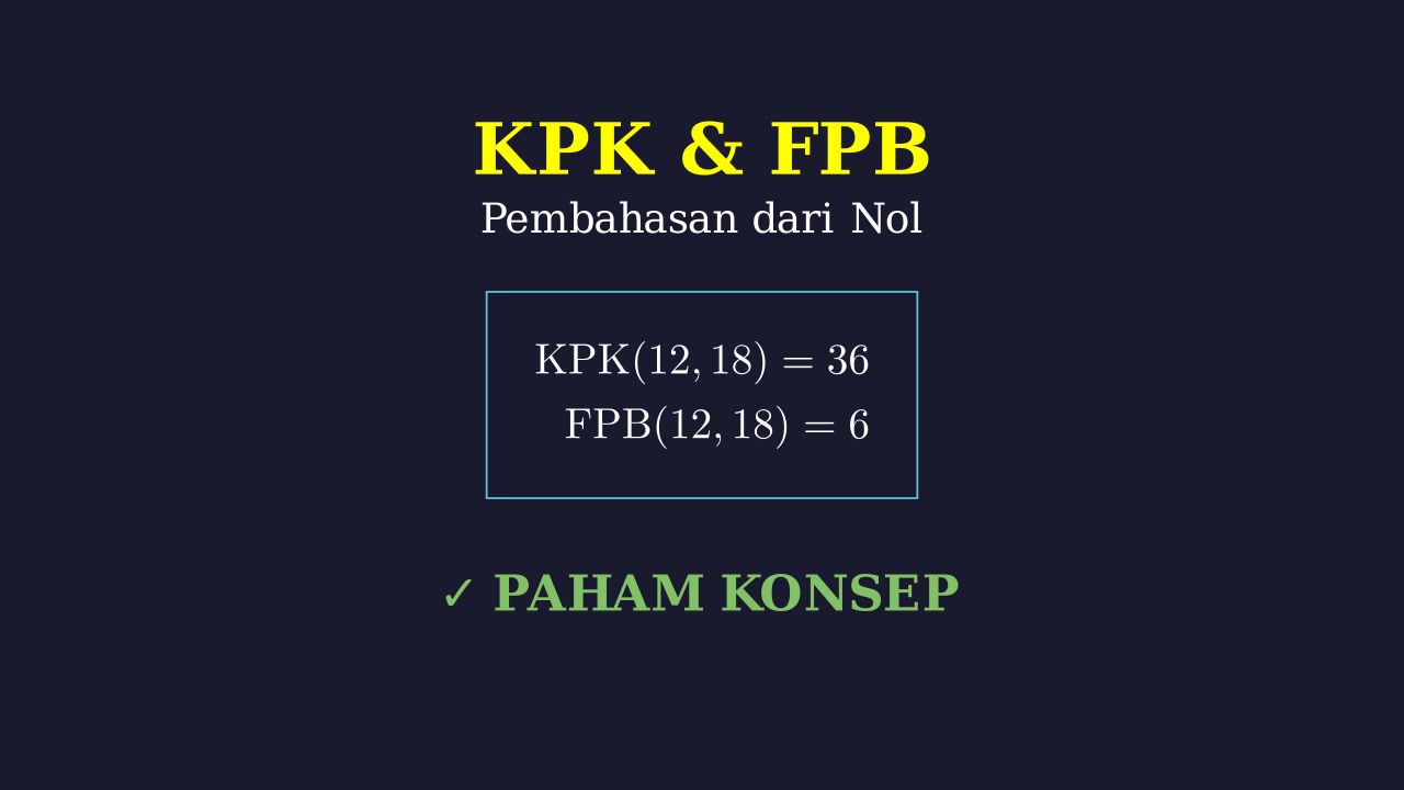 KPK dan FPB: Belajar dari Nol
