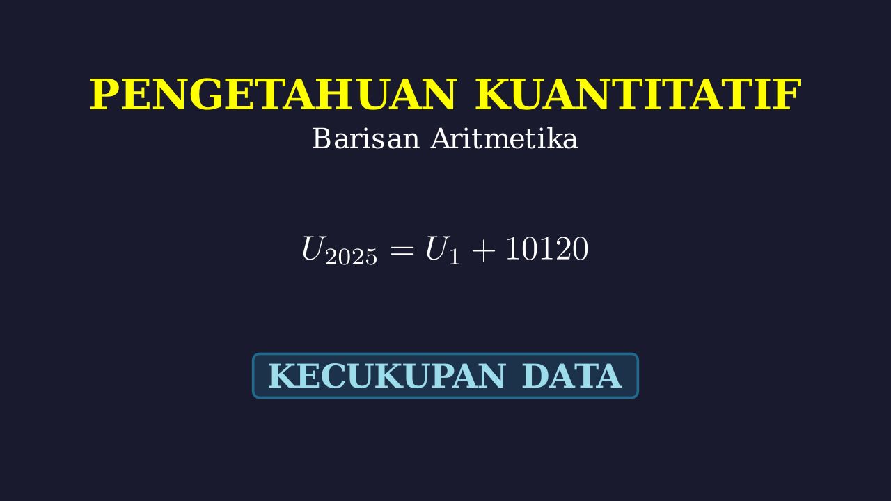 Kecukupan Data: Barisan Aritmetika