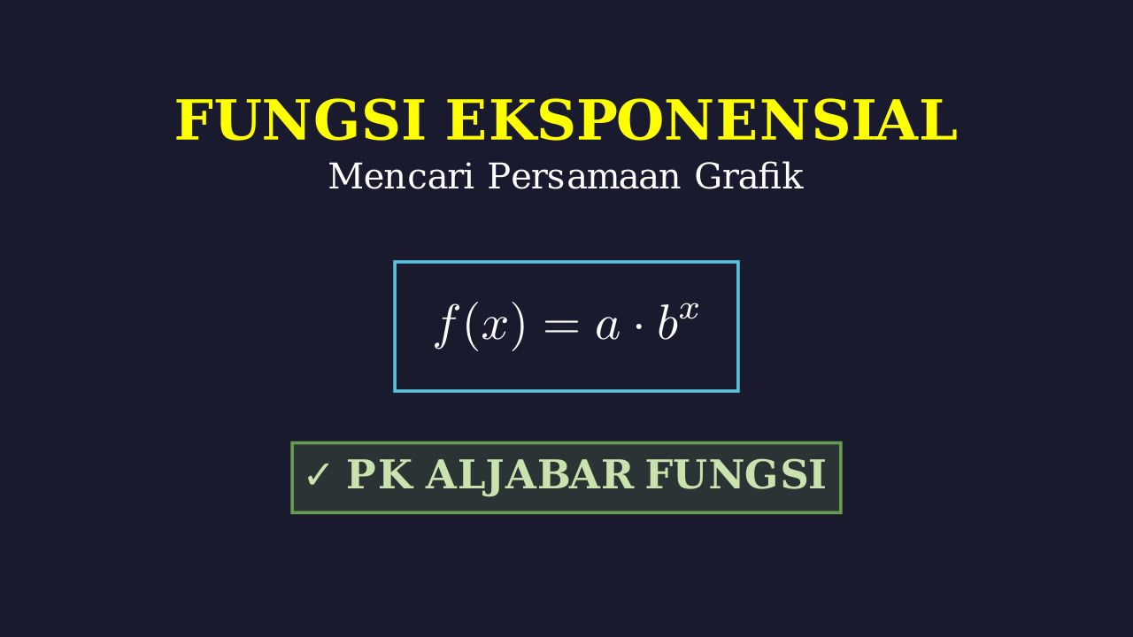 Menentukan Persamaan Fungsi Eksponensial