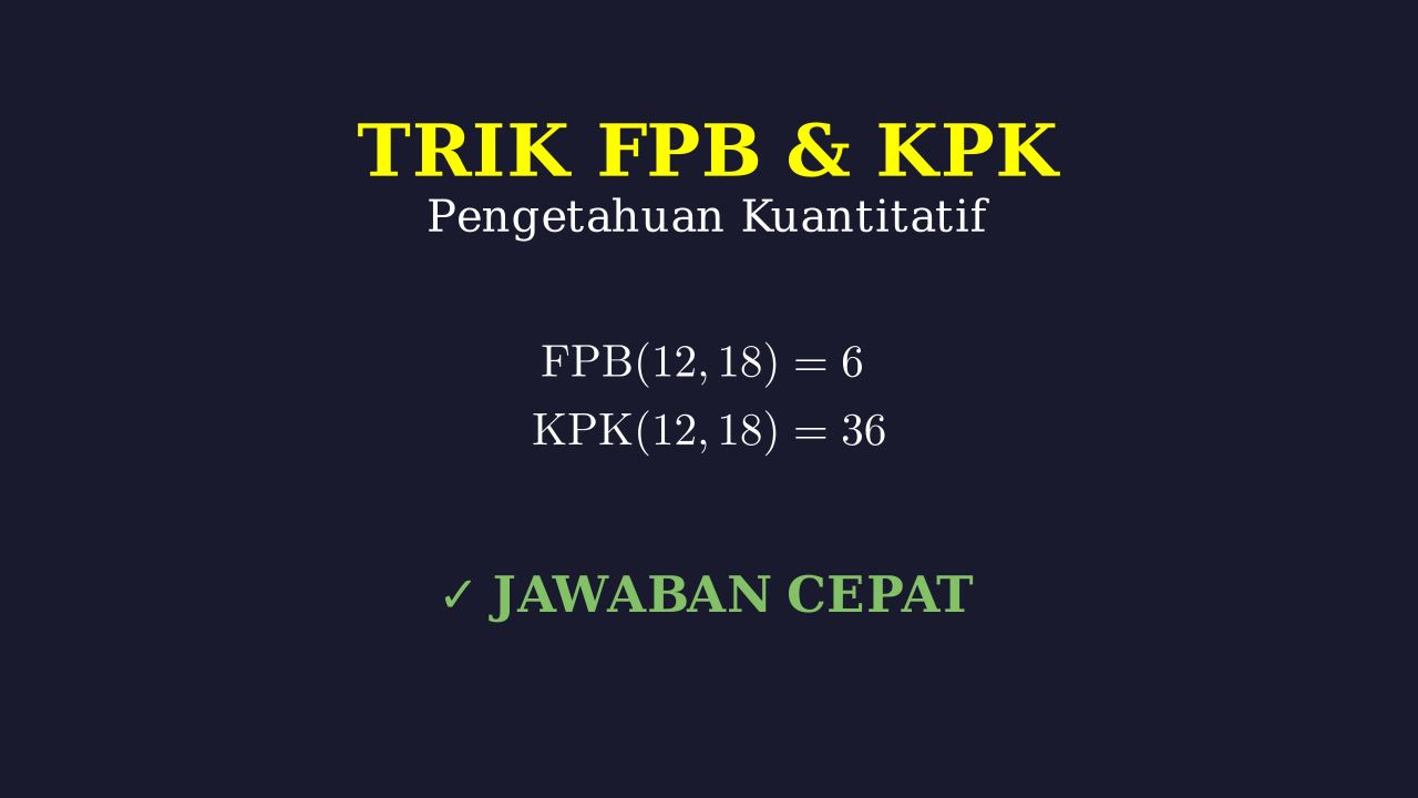 Menghitung FPB Dan KPK