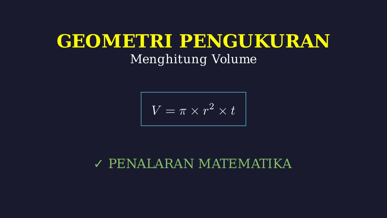 Menghitung Volume Bangun Ruang