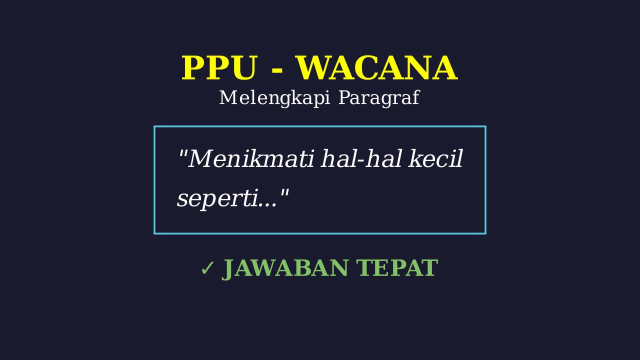 Menemukan Kenikmatan Dalam Kesederhanaan