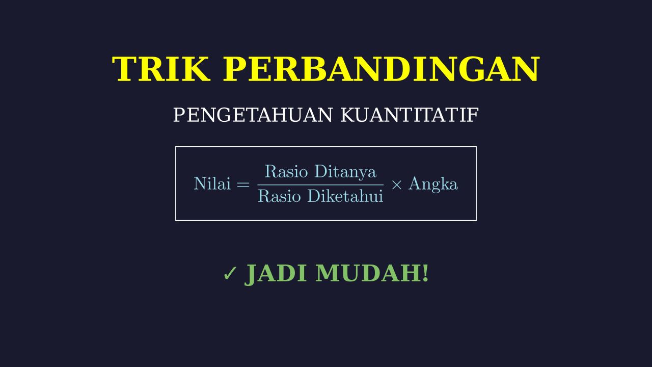 Trik Cepat Soal Perbandingan