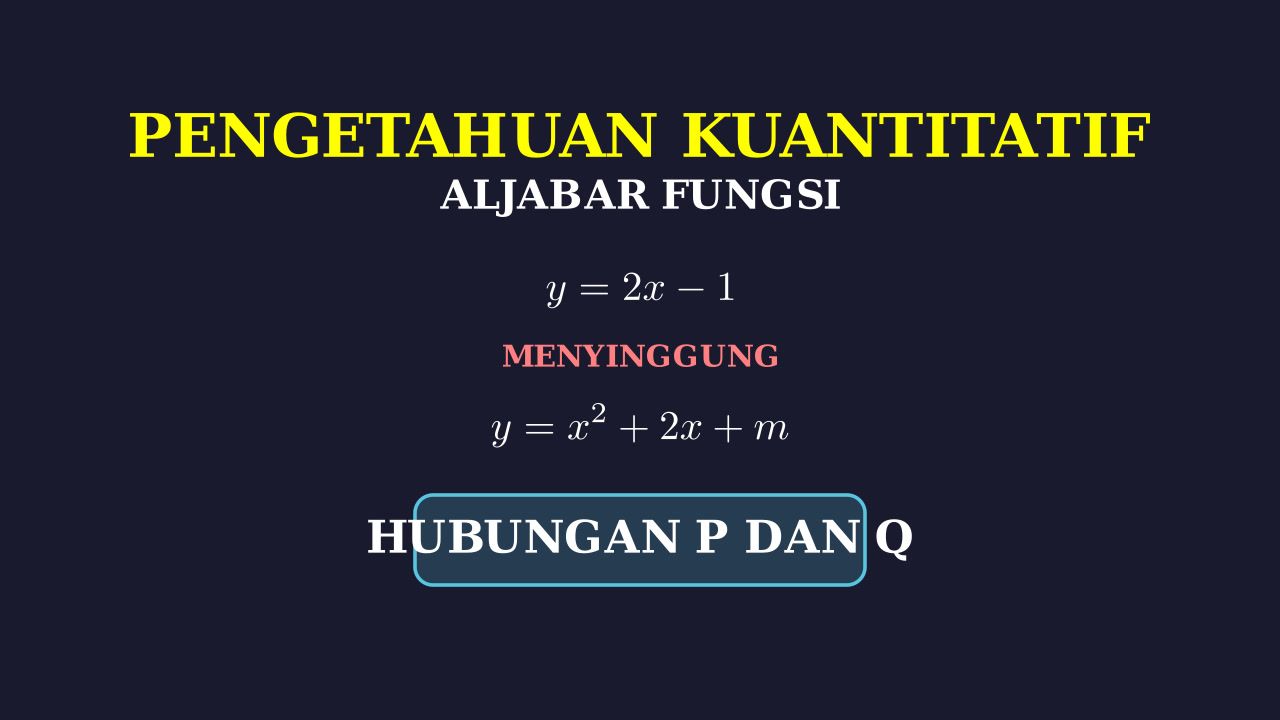 Garis Singgung Parabola: Hubungan P dan Q