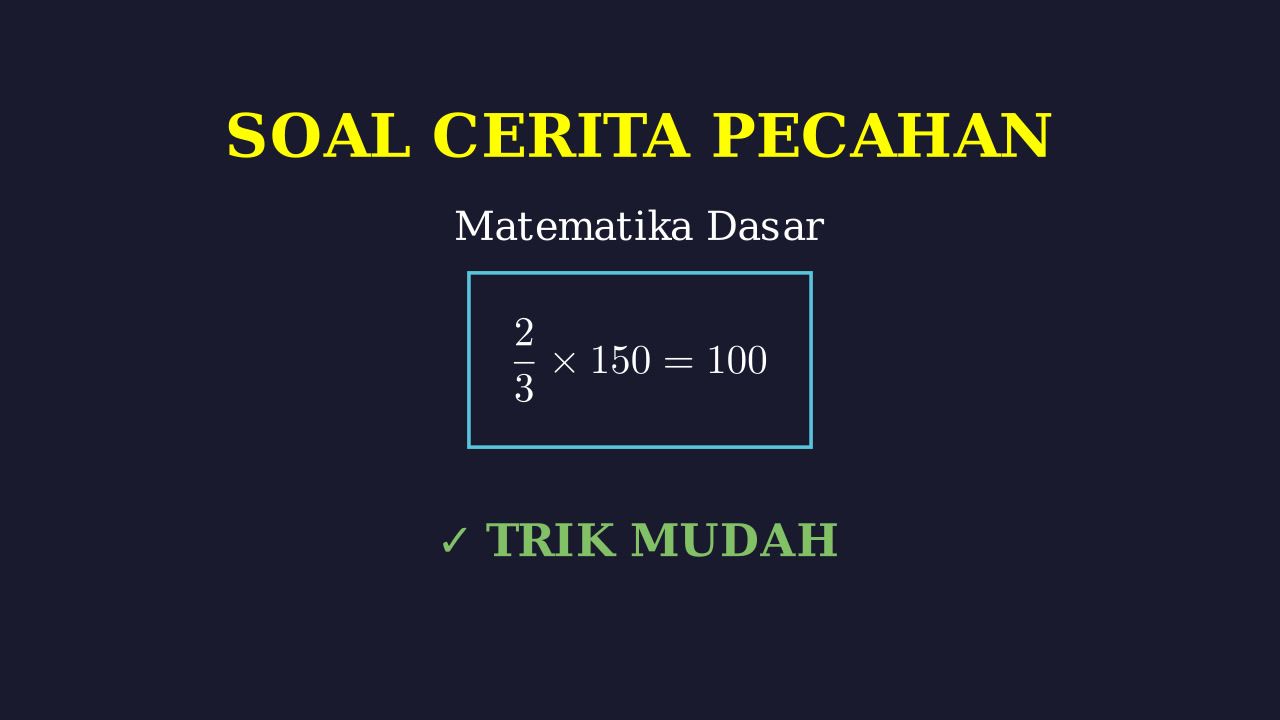 Soal Cerita Pecahan