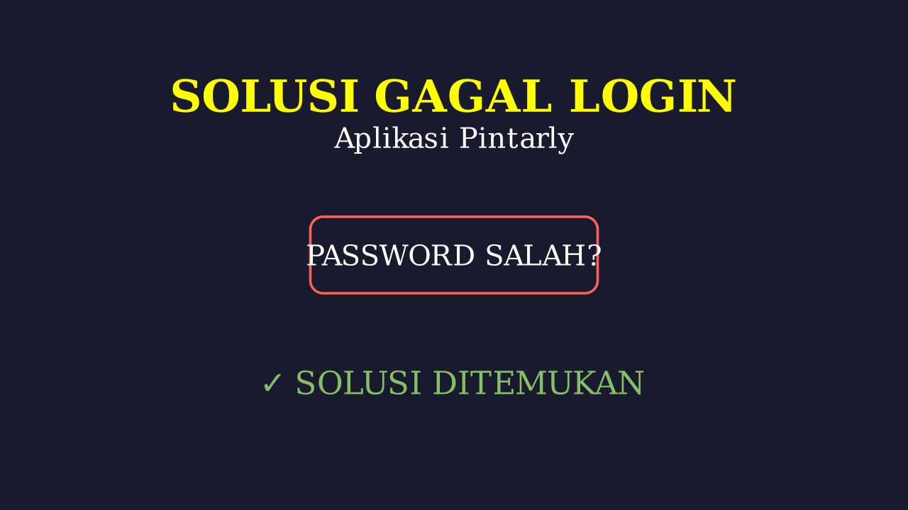 Solusi Gagal Login Pintarly
