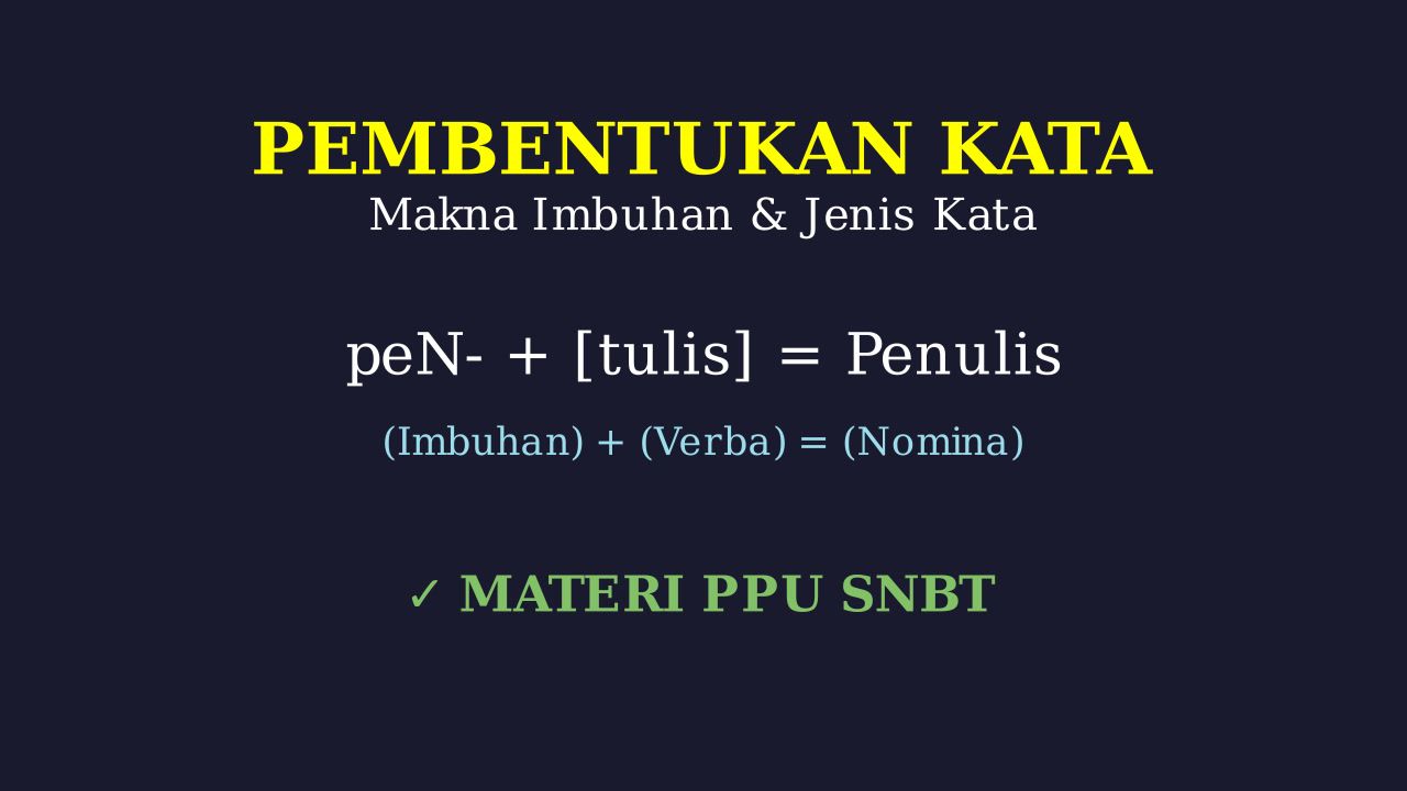 Makna Imbuhan dan Jenis Kata