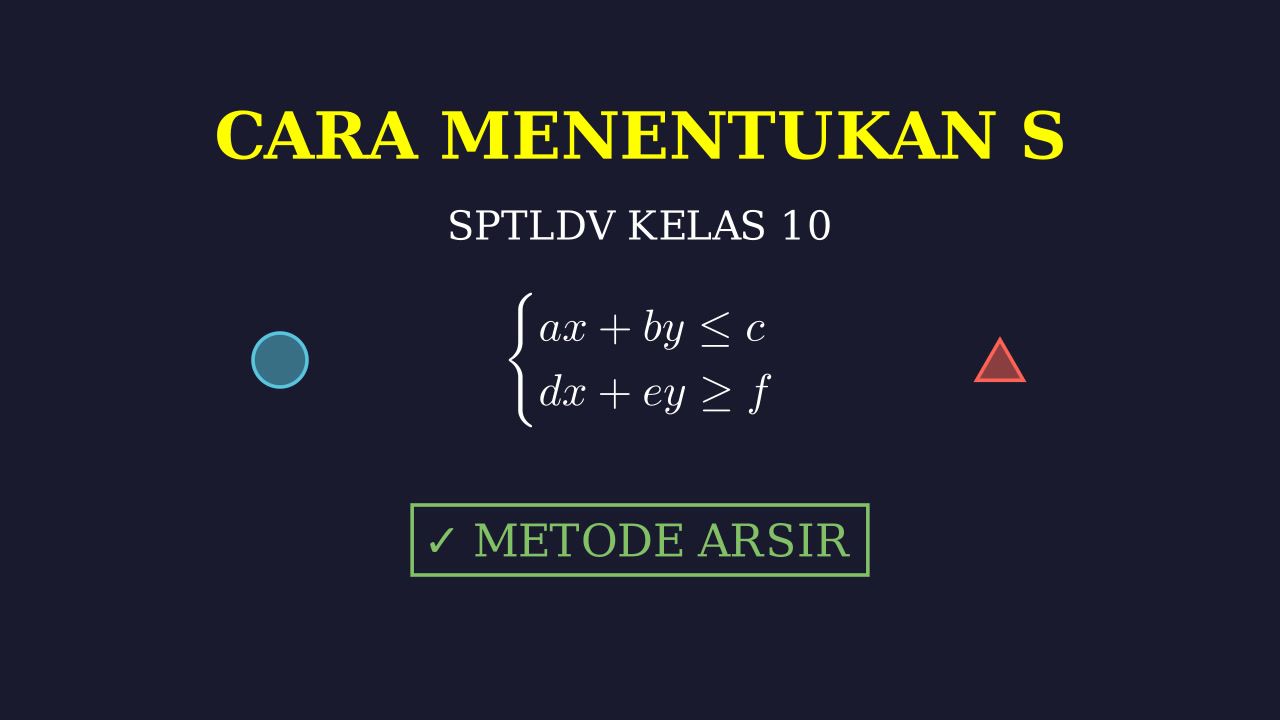 Menentukan Solusi SPTLDV Kelas 10