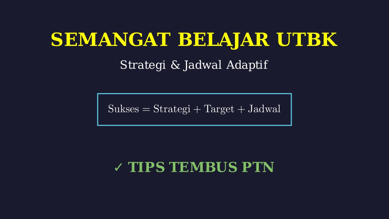 Strategi Belajar UTBK: Target dan Jadwal Efektif