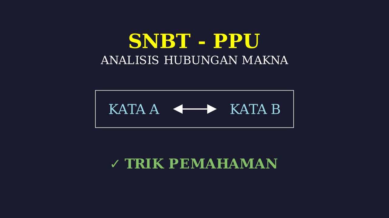 Analisis Hubungan Makna