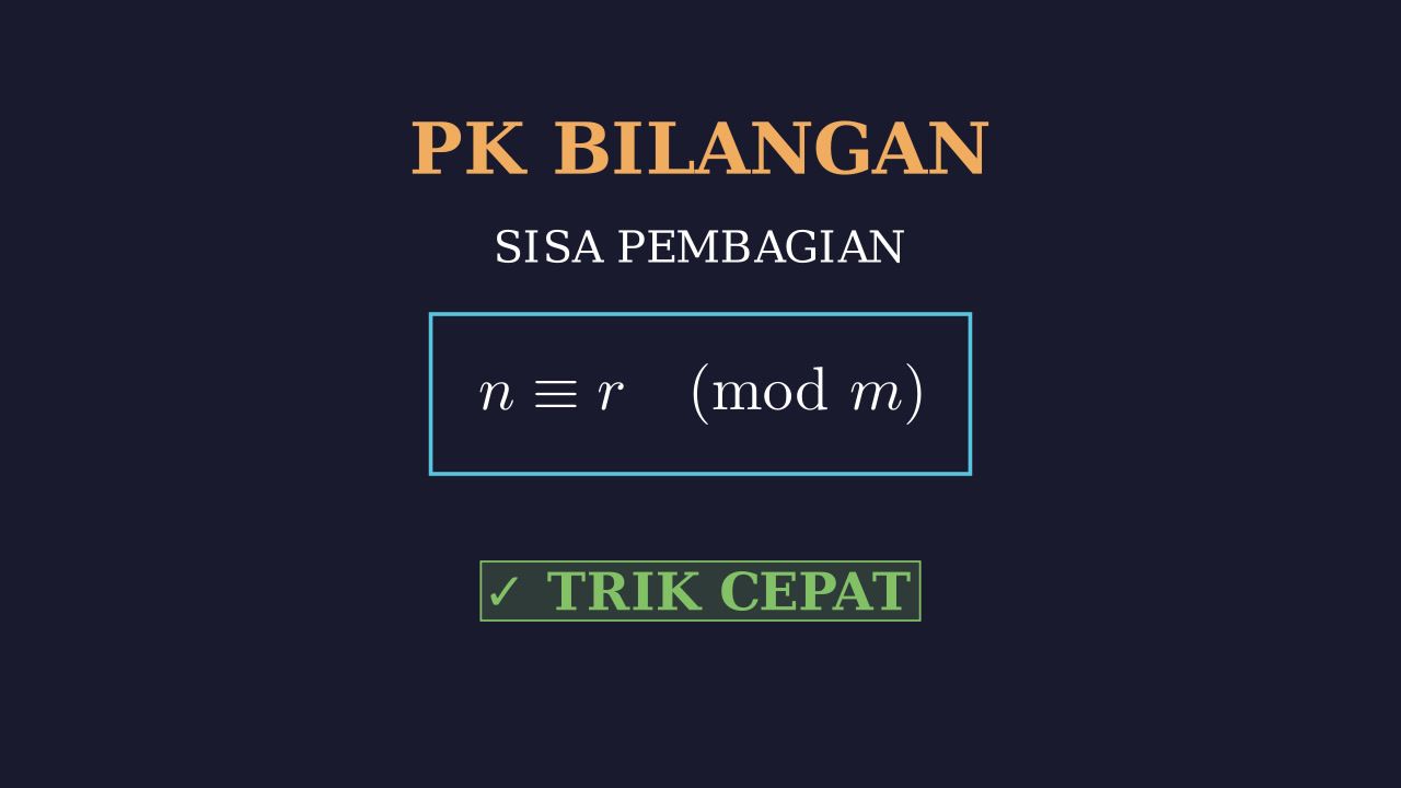 Sisa Pembagian Bilangan Bulat