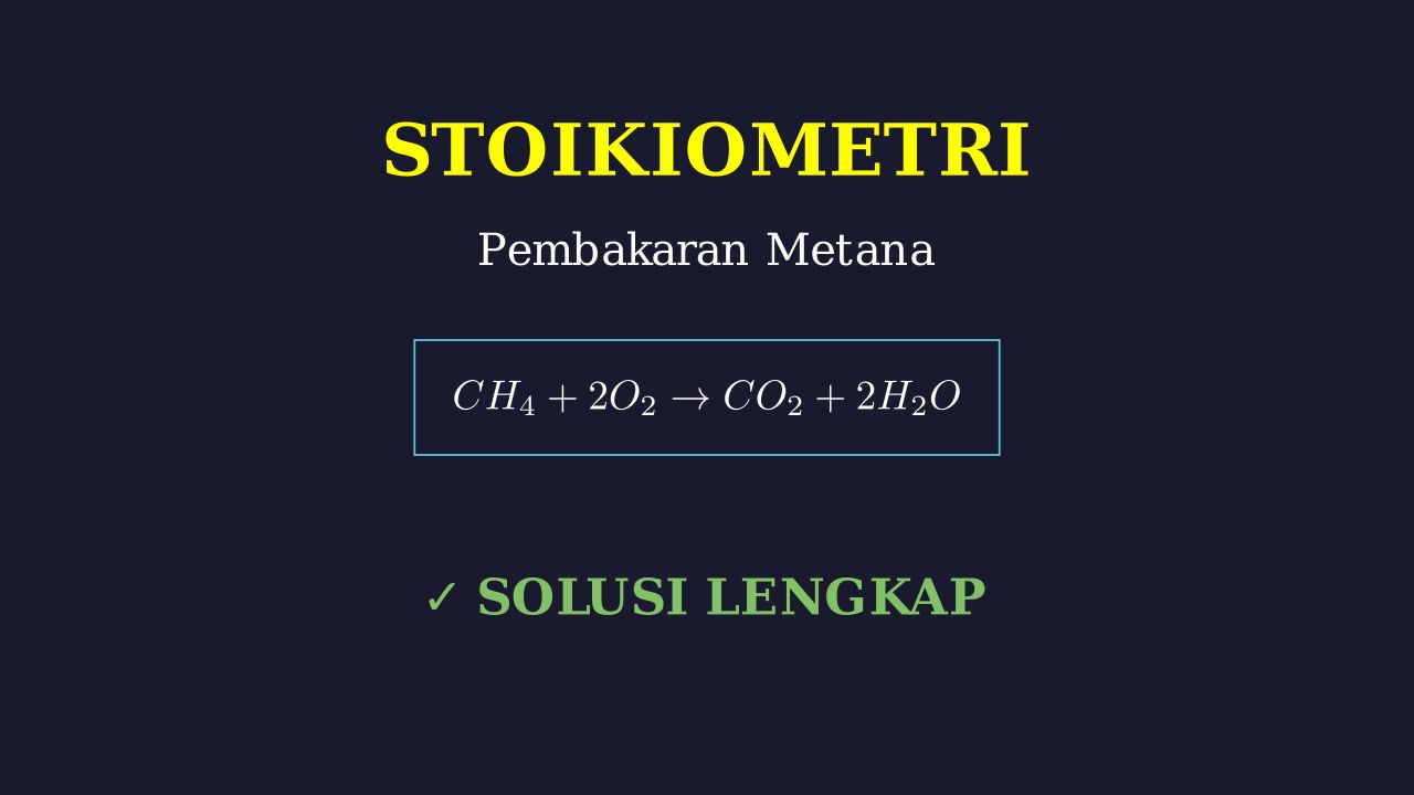 Stoikiometri Reaksi Pembakaran Metana