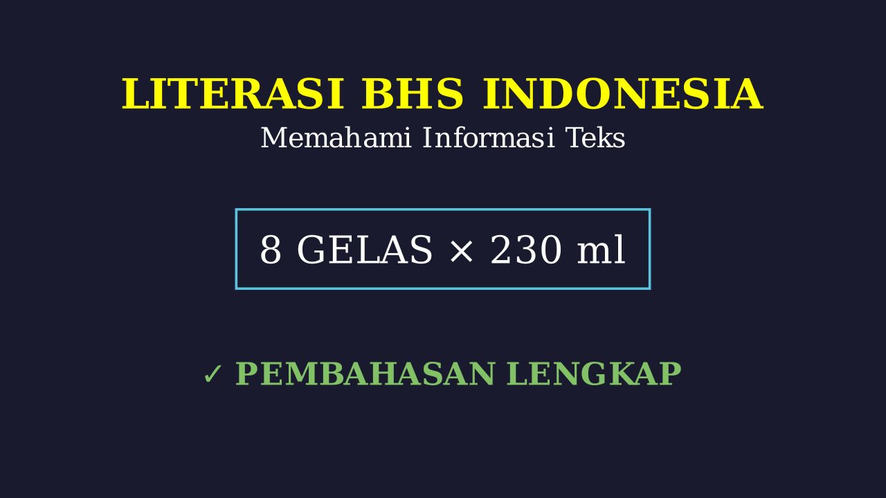 Dampak Dehidrasi dan Kebutuhan Air Harian