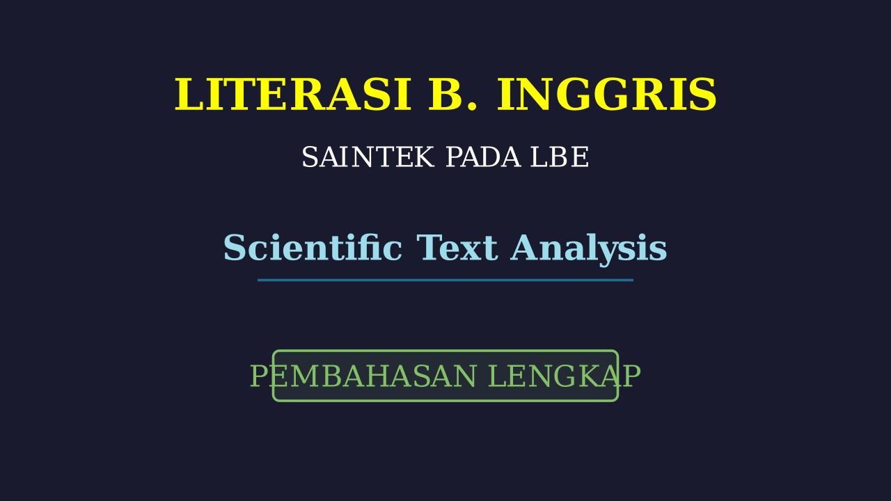 Saintek dalam LBE
