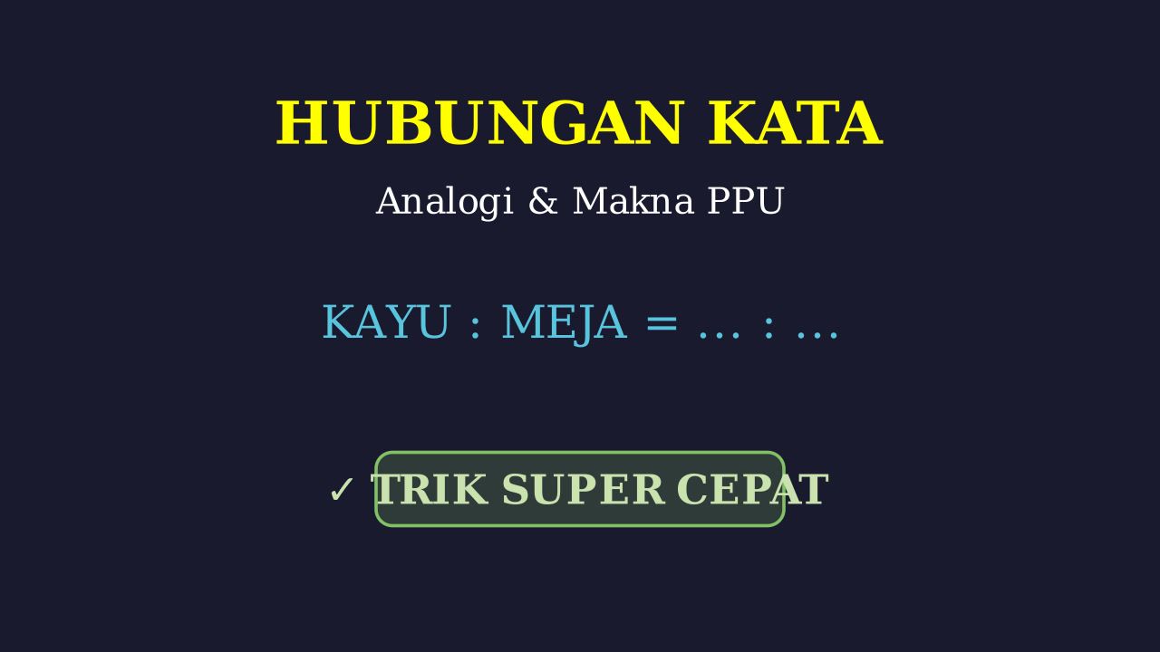 Analogi Kata: Panduan Lengkap