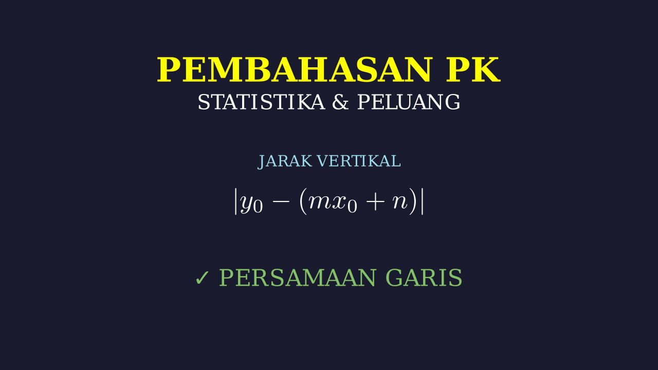 Jarak Vertikal Titik ke Garis