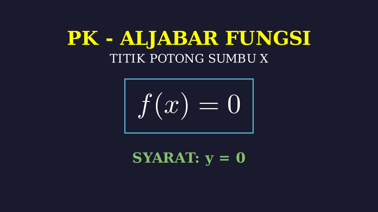 Menentukan Titik Potong Sumbu X