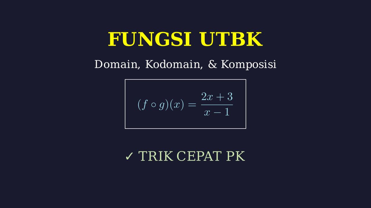 Konsep Dasar Fungsi UTBK