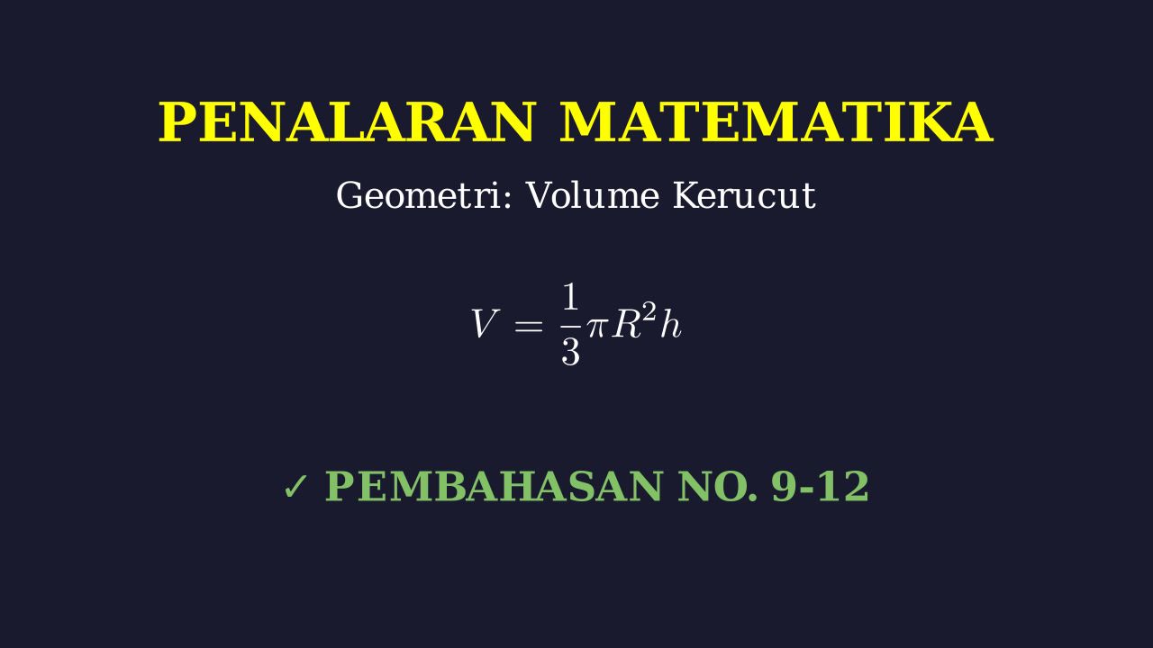 Volume Kerucut: Tumpukan Pasir