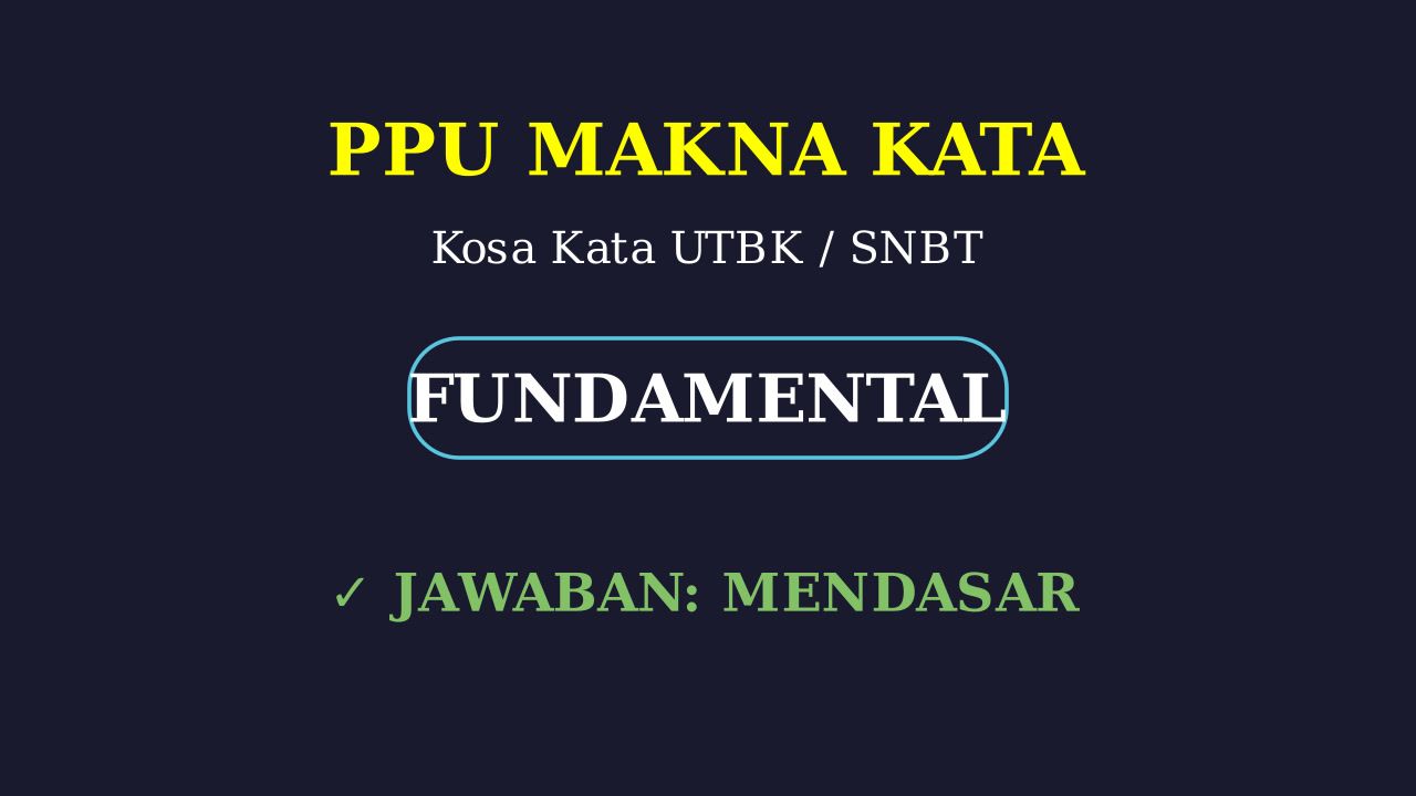 Konsep Dasar Fundamental