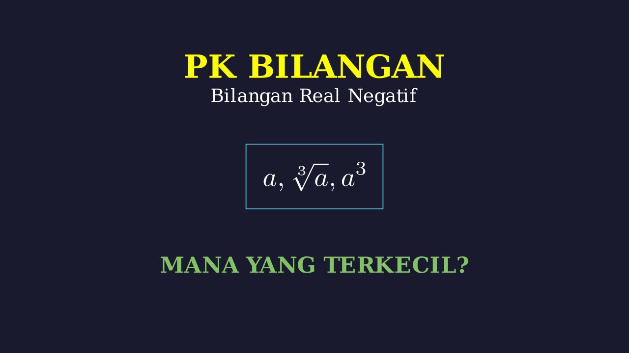 Menentukan Bilangan Real Negatif Terkecil