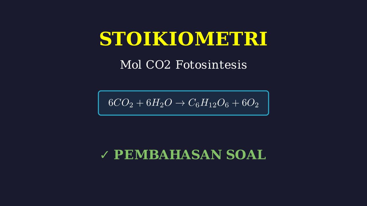 Stoikiometri: Hitung Mol CO2 Fotosintesis