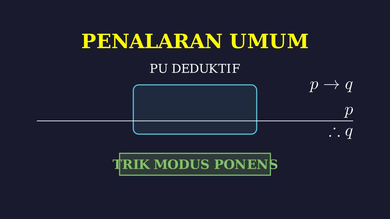 Penalaran Umum: Latihan Soal Modus Ponens