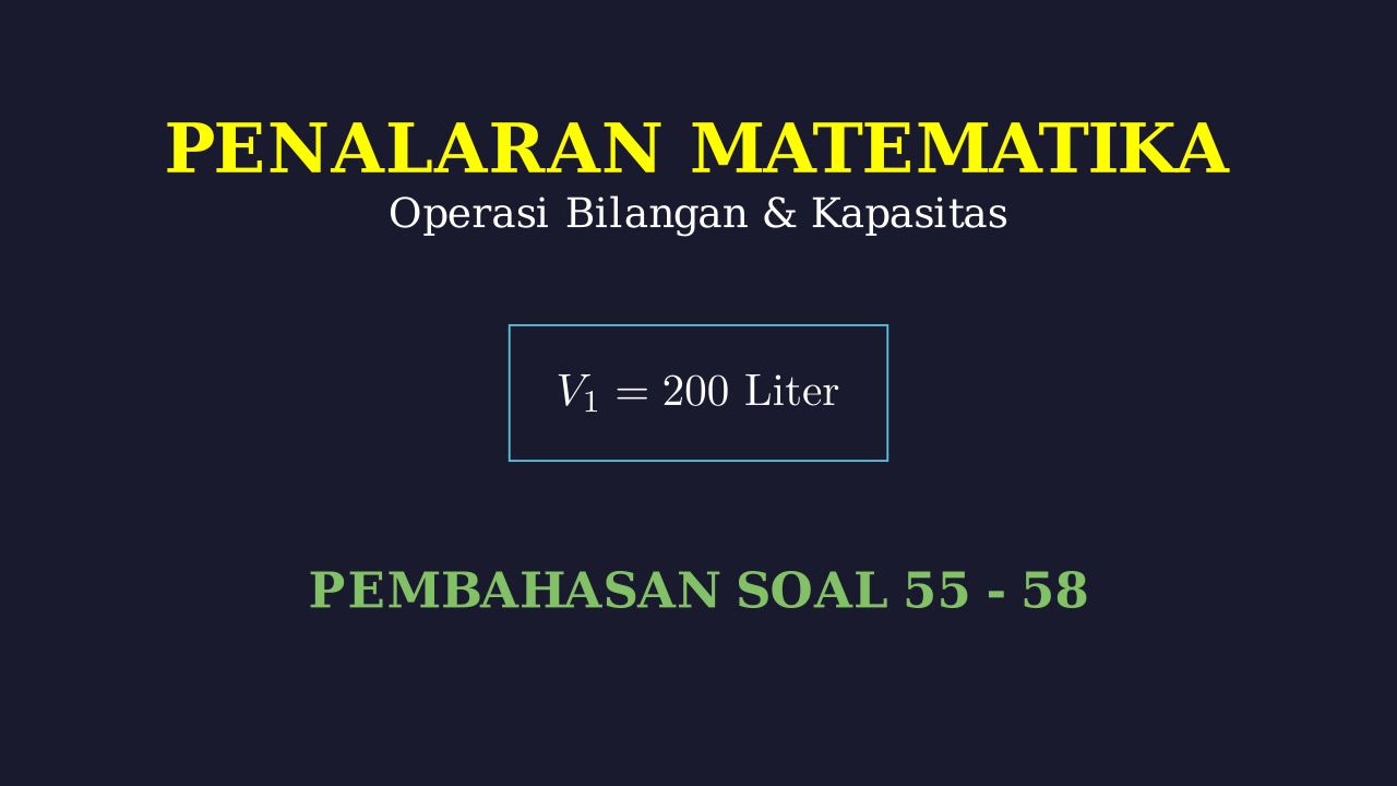 Kapasitas Bak Mandi: Soal Cerita