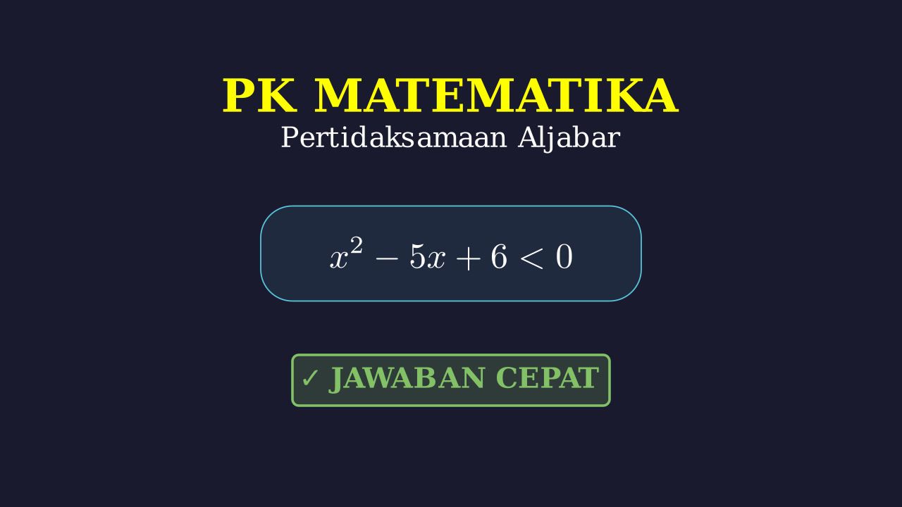 Konsep Pertidaksamaan