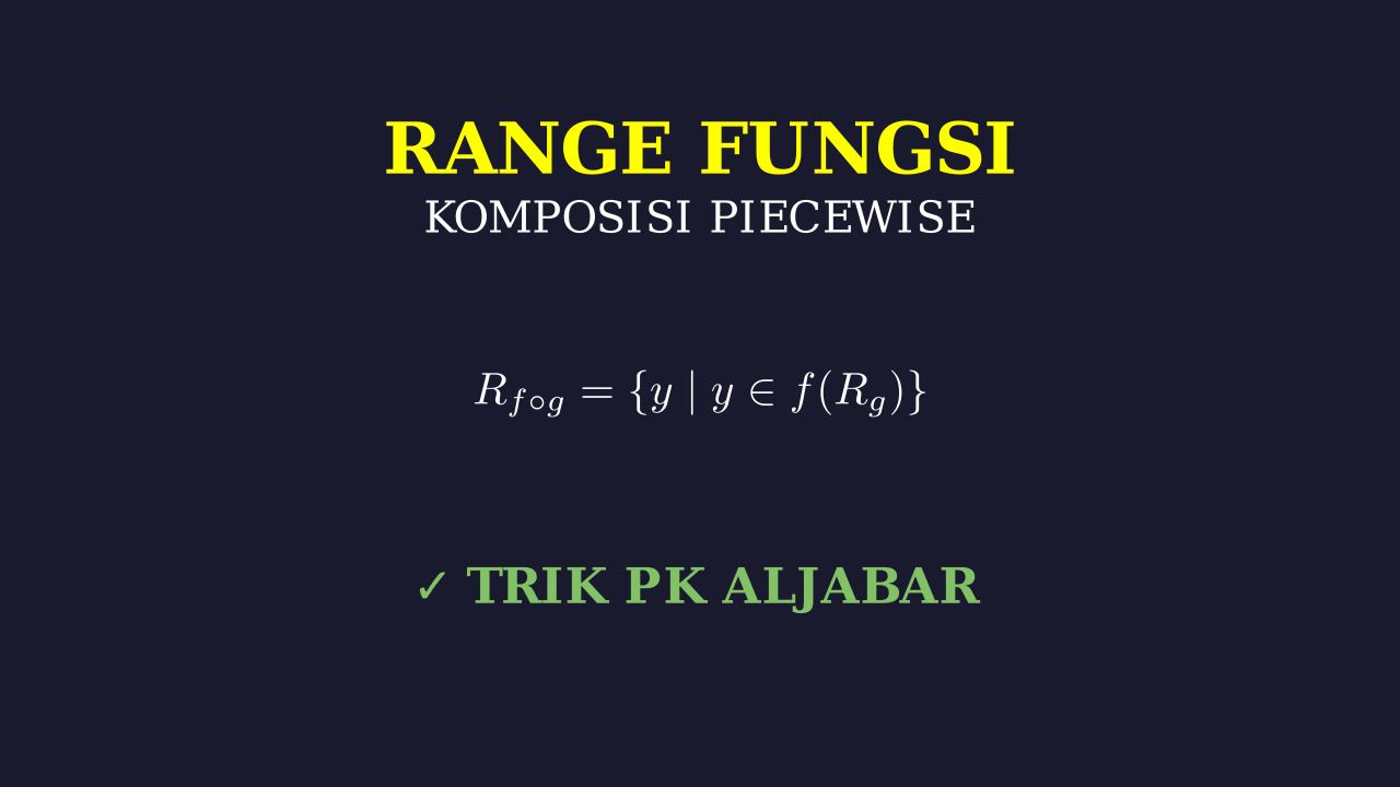 Range Fungsi Komposisi: Fungsi Piecewise