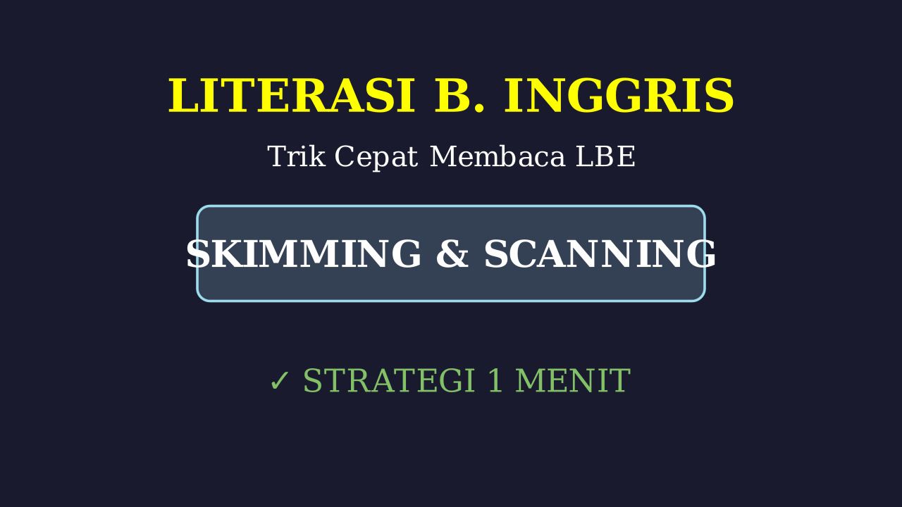 Teknik Cepat Membaca LBE