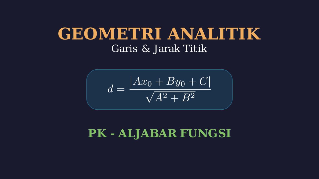 Persamaan Garis Lurus dan Jarak Titik ke Garis