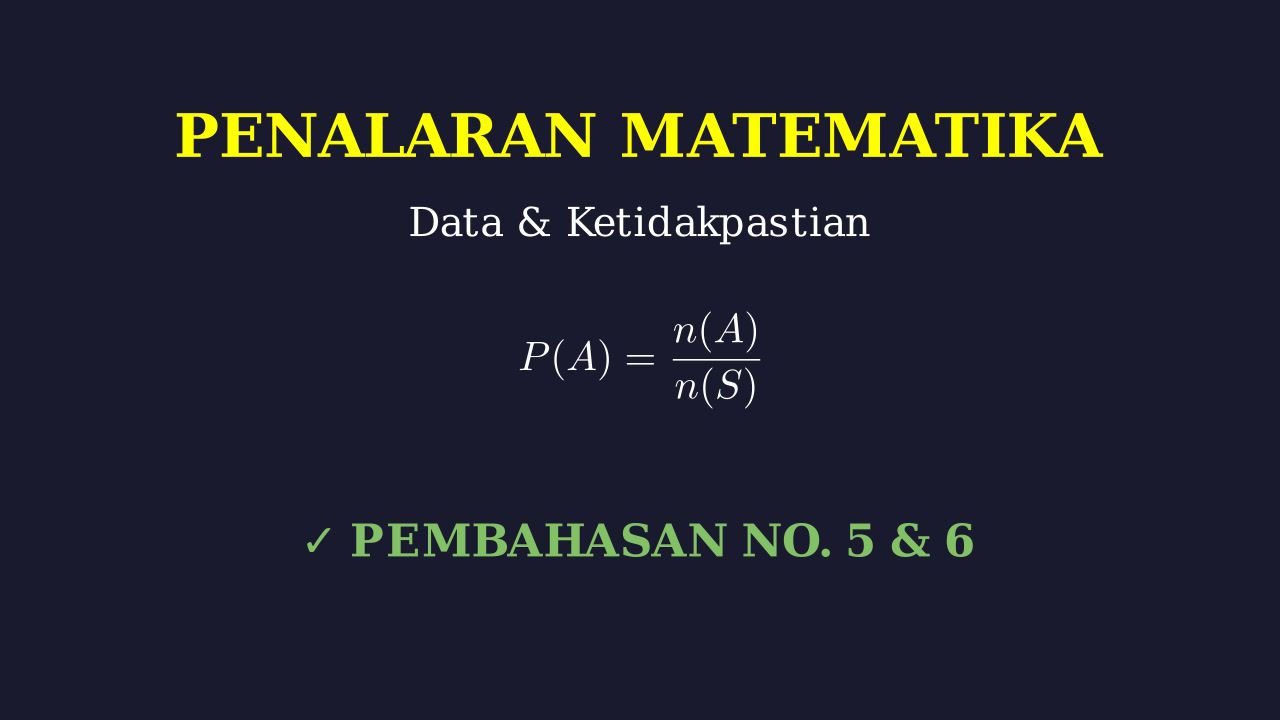 Penyelesaian Soal Nomor 5 dan 6