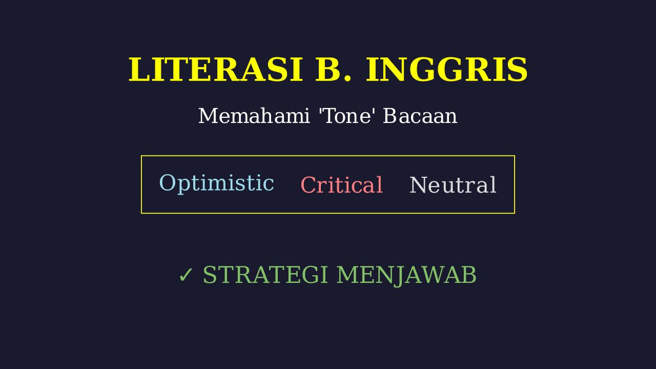 Understanding Tone in English Literacy
