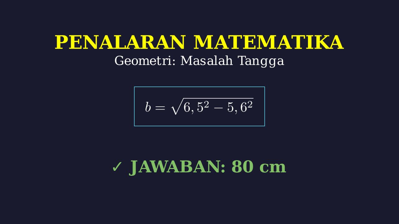 Teorema Pythagoras: Tangga Bergeser