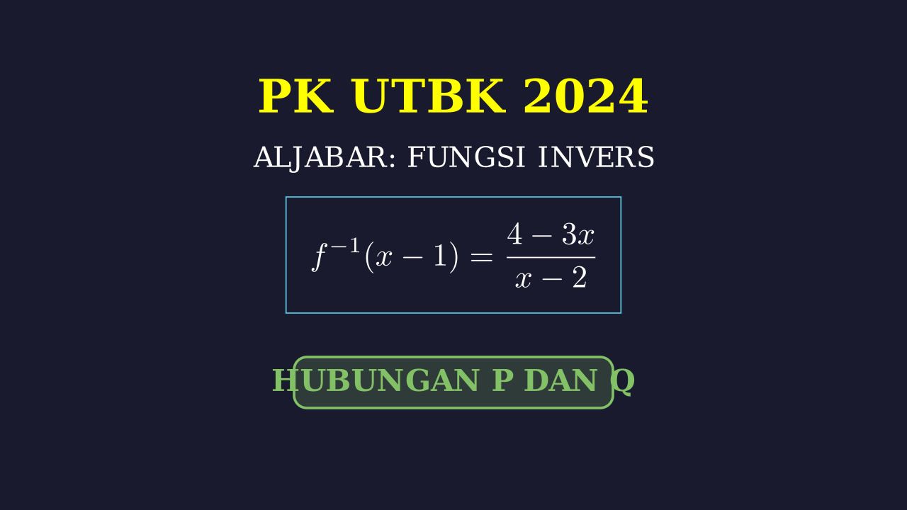 TPS UTBK: Hubungan P dan Q Fungsi Invers