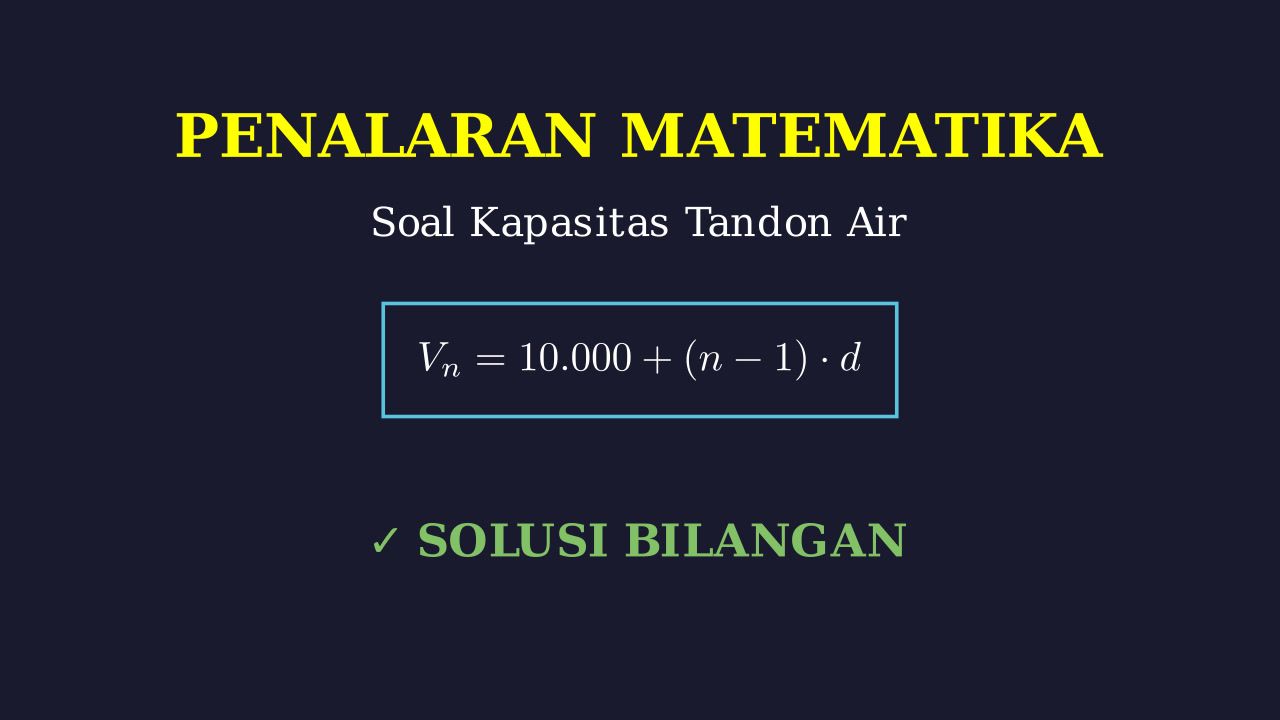 Soal Cerita: Kapasitas Tandon Air
