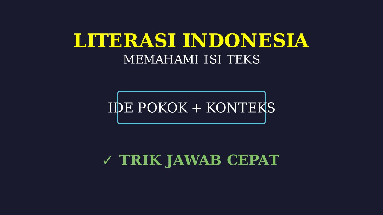 Fokus Materi Pelajaran