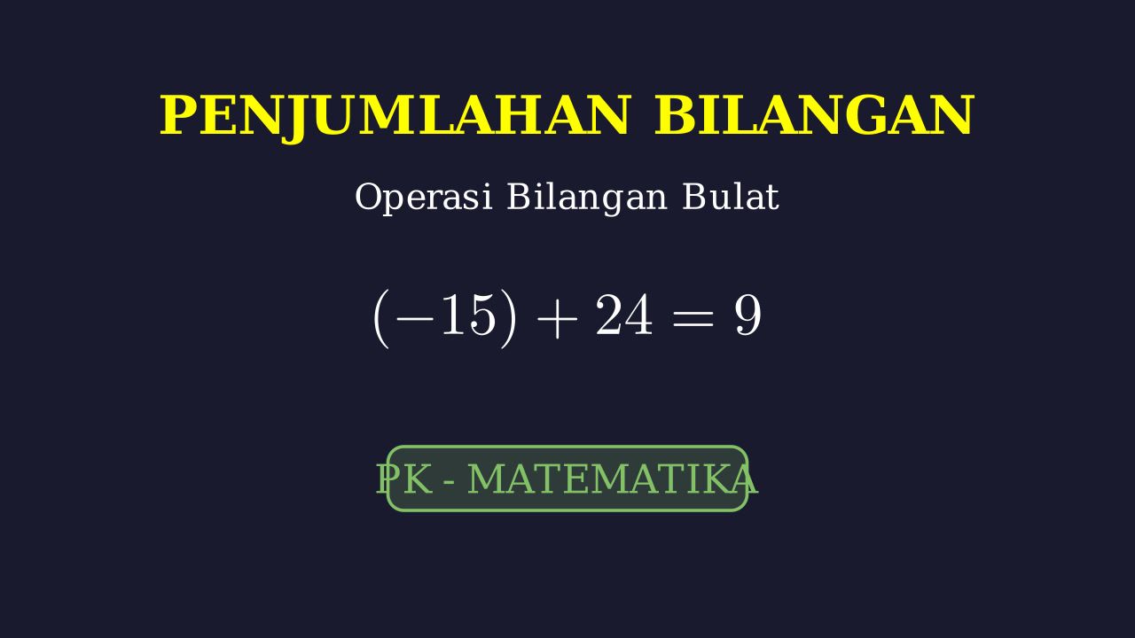 Penjumlahan Bilangan Bulat