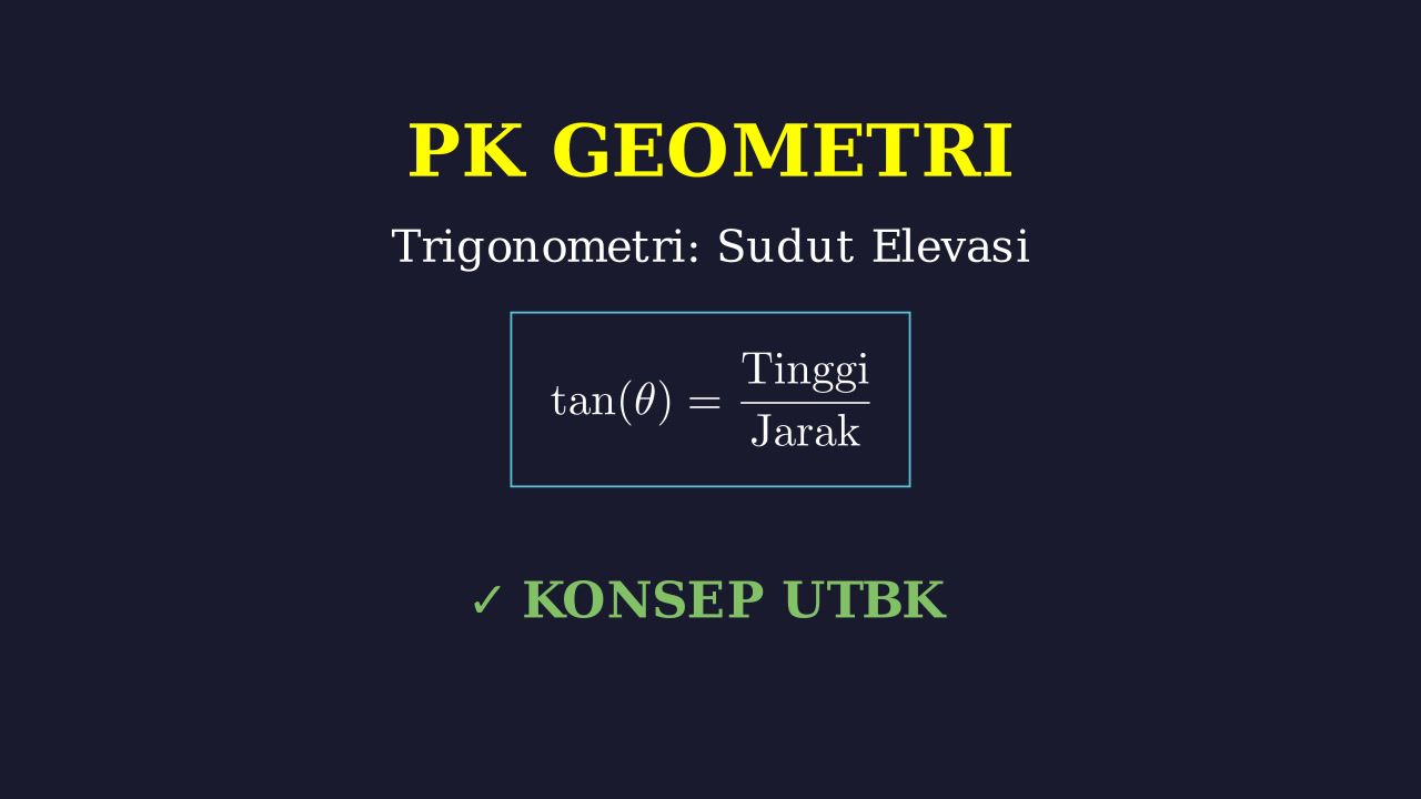 Sudut Elevasi: Konsep Trigonometri