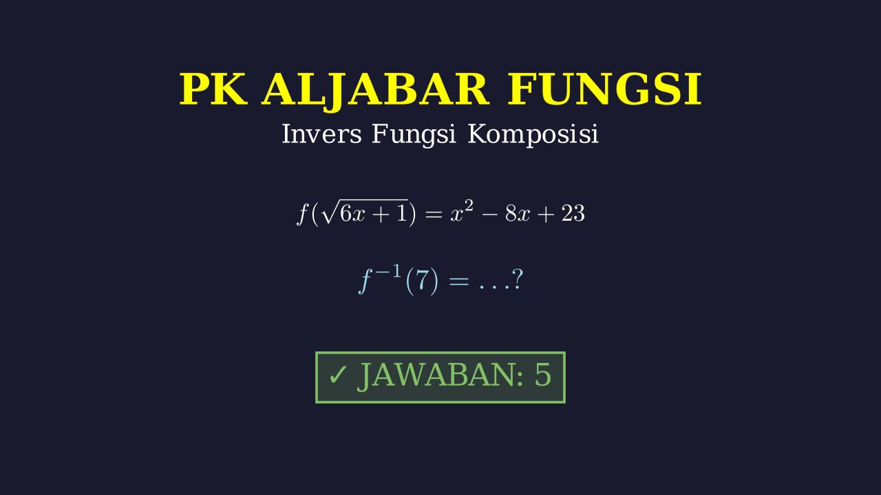 Menentukan Nilai Fungsi Invers