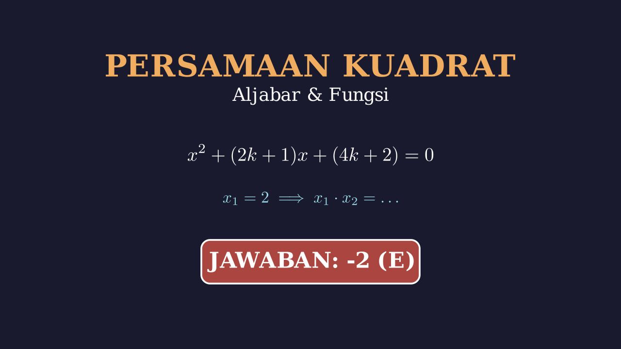 Hasil Kali Akar Persamaan Kuadrat