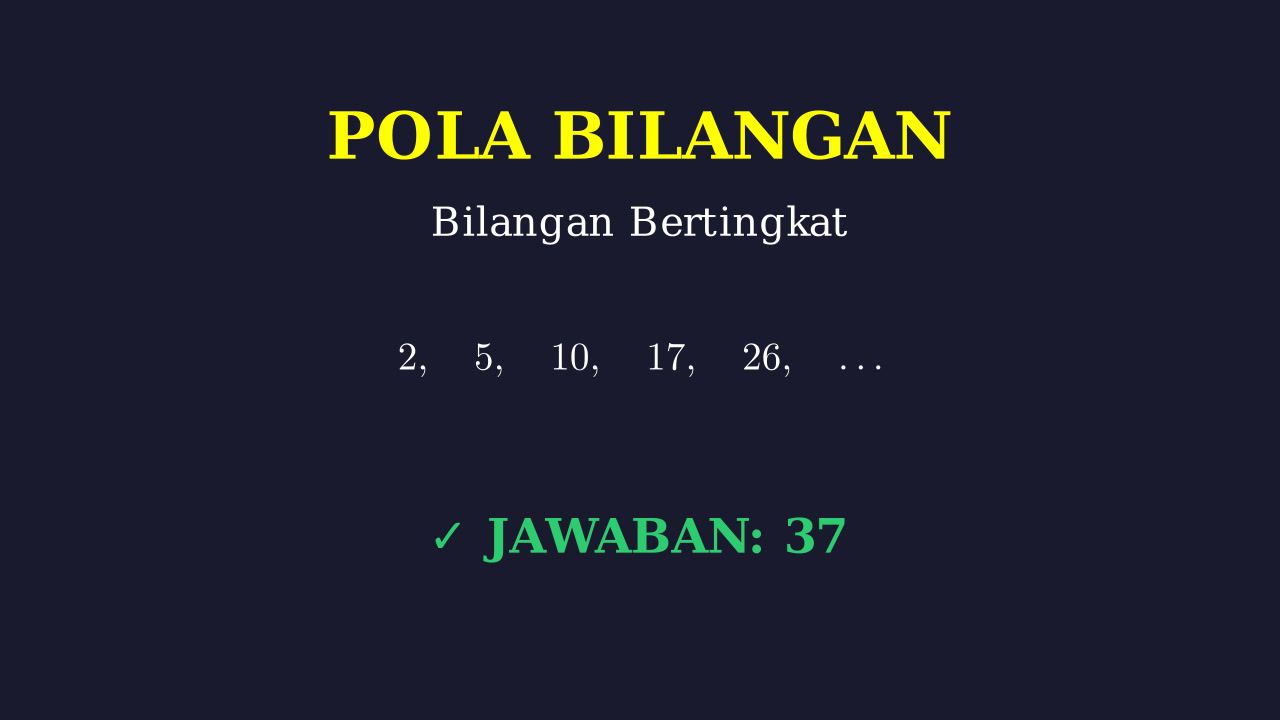 Pola Bilangan Bertingkat