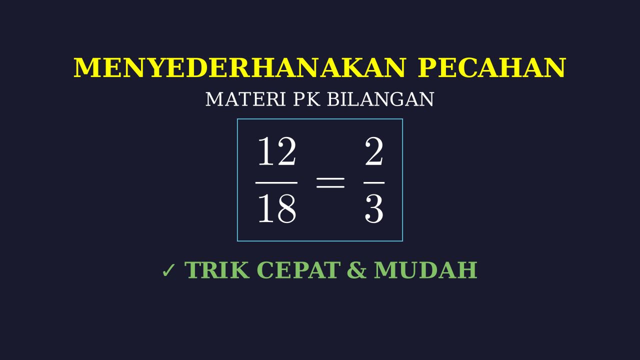 Menyederhanakan Pecahan