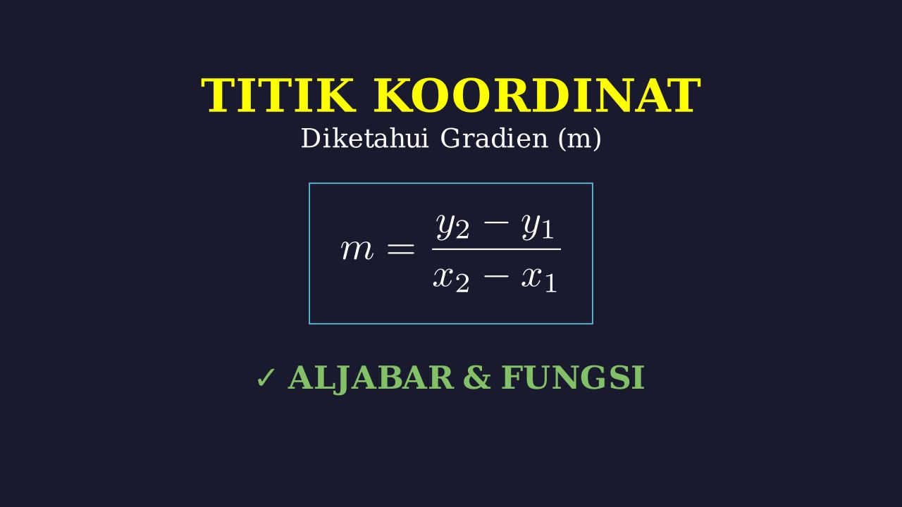 Menentukan Titik Koordinat dari Gradien