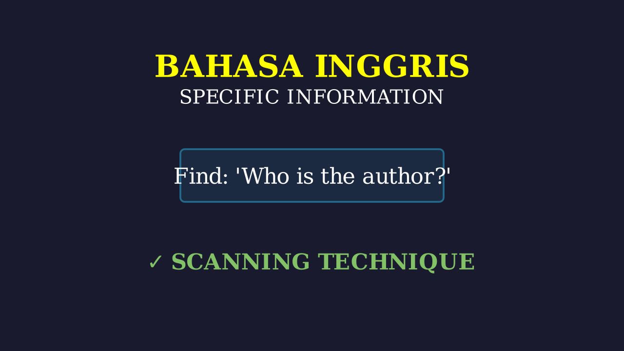 Informasi Spesifik dalam Teks