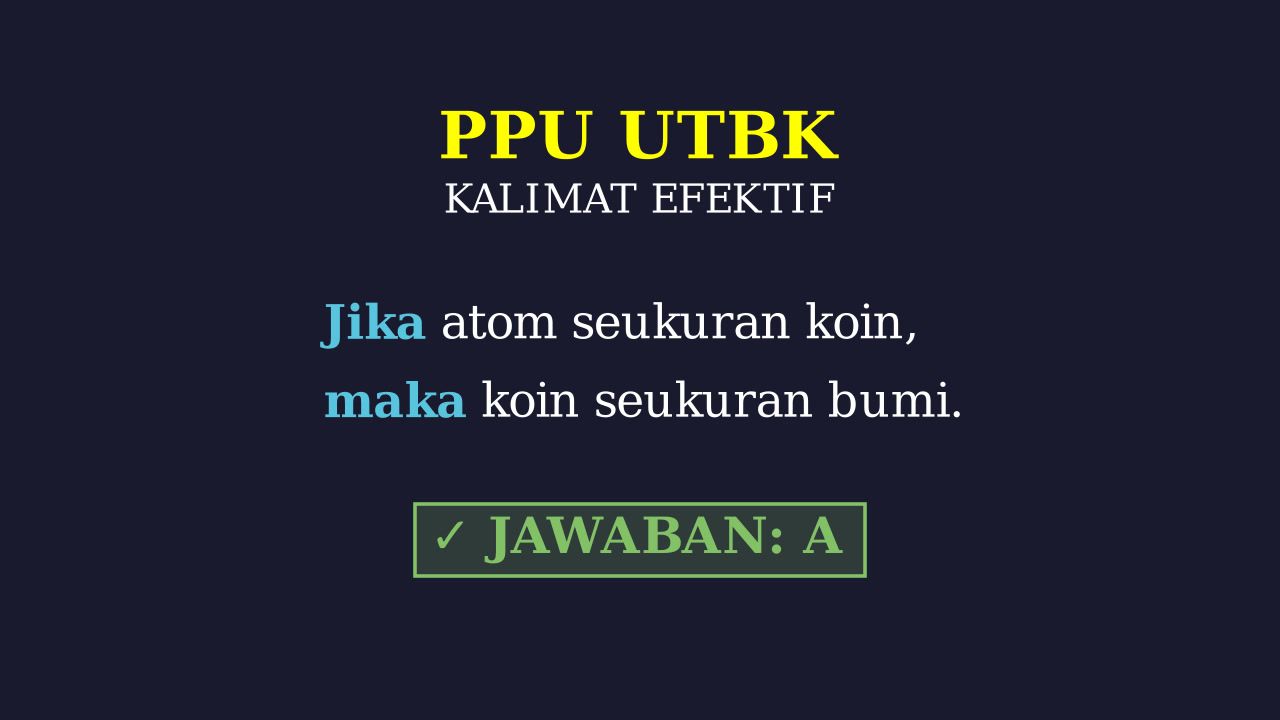 Perbaikan Kalimat: Analogi Ukuran Atom